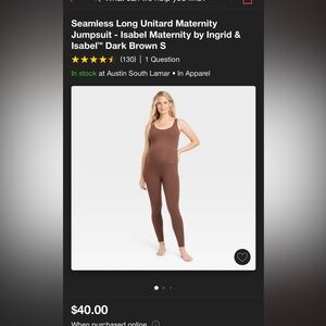 Seamless long Unitard - Isabel Maternity by Ingrid & Isabel - Brown Small